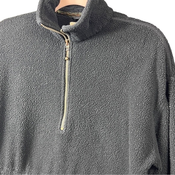 Travelsmith Fleece Pullover Women's Size Small Black Draw String Waist - Picture 3 of 10